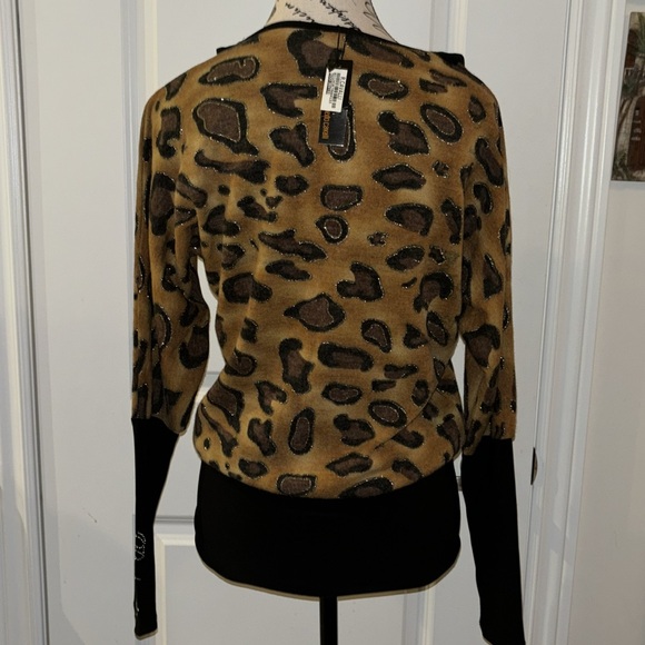 Vintage Y2K Roberto Cavalli Cheetah Embellished Women’s Shirt - Picture 8 of 10